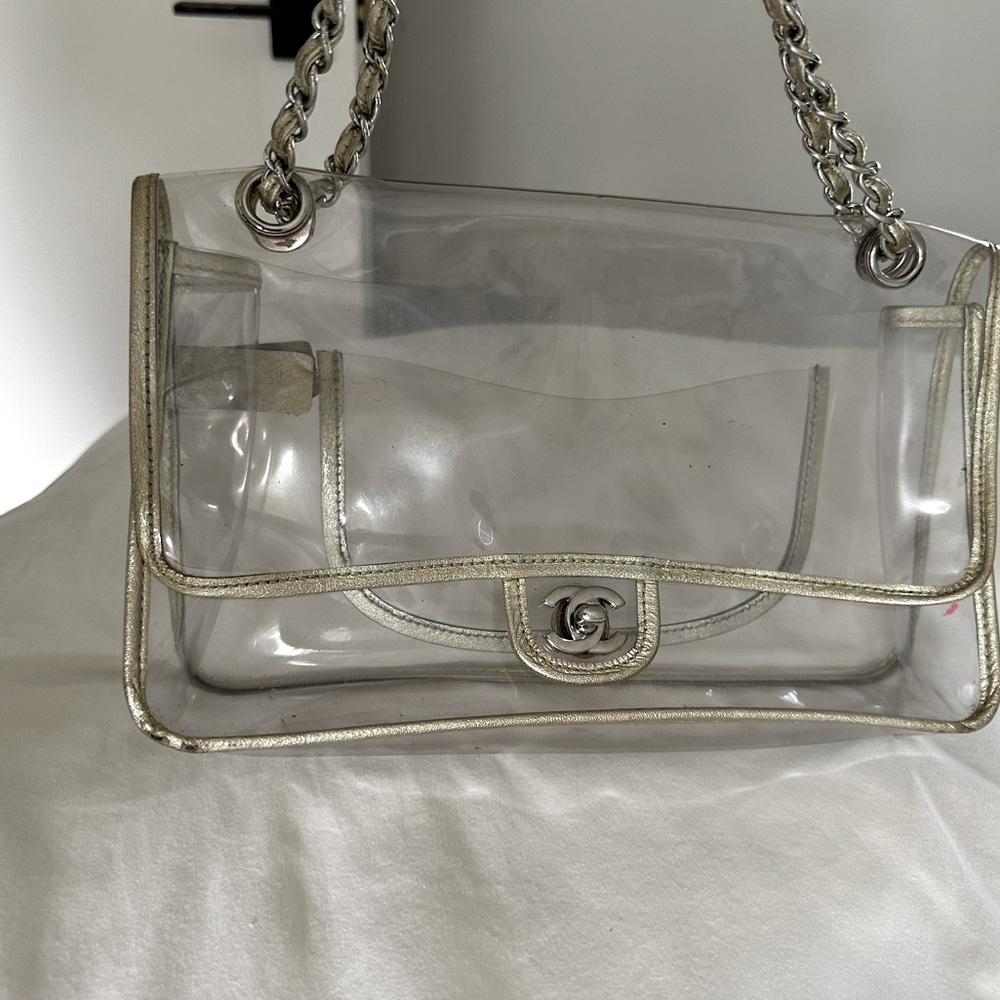 Vintage Chanel CC PVC crossbody handbag